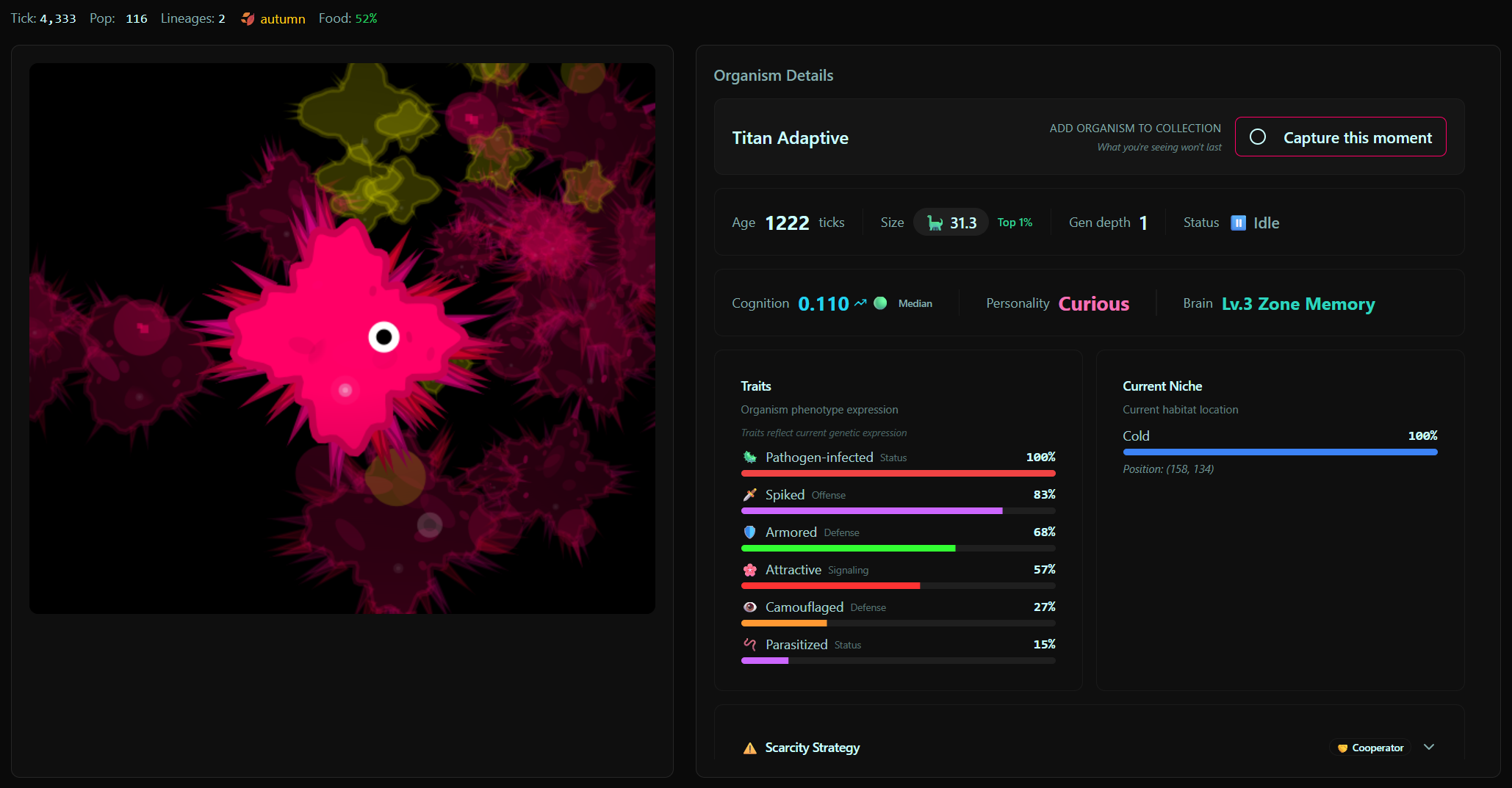 Screenshot of microscope view