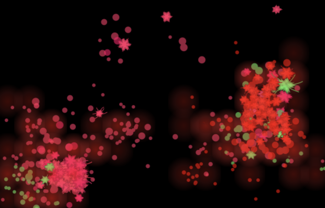 Screenshot of running sim