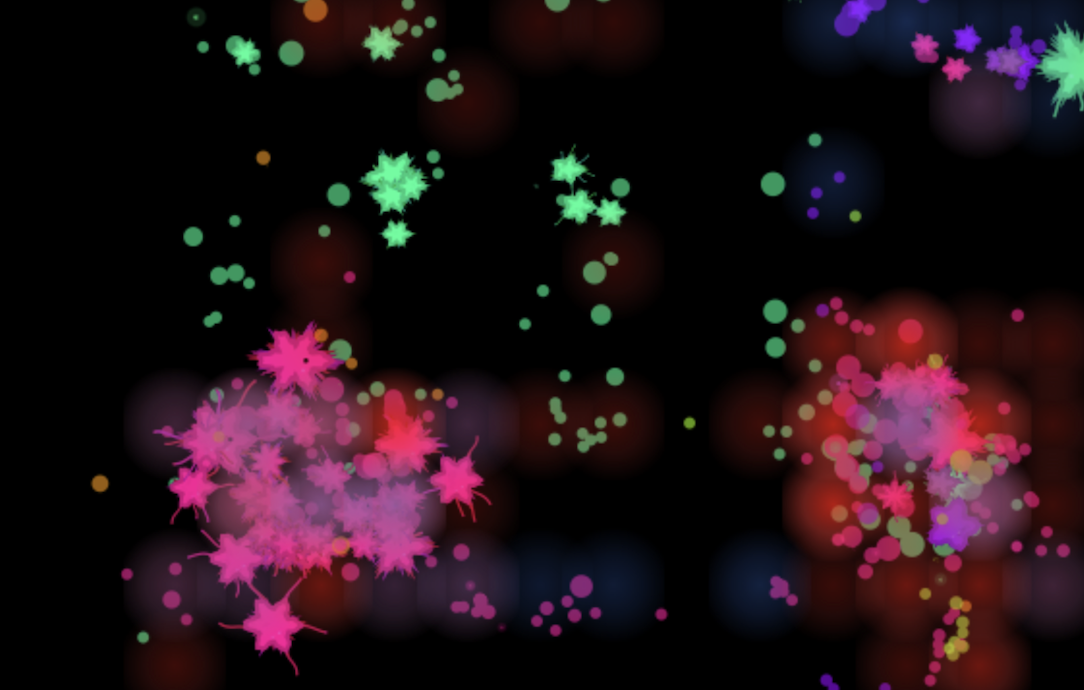 Screenshot of running sim