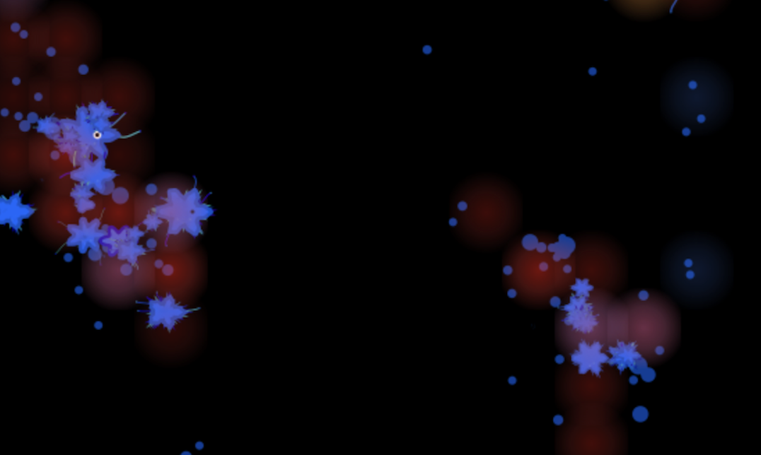 Screenshot of running sim